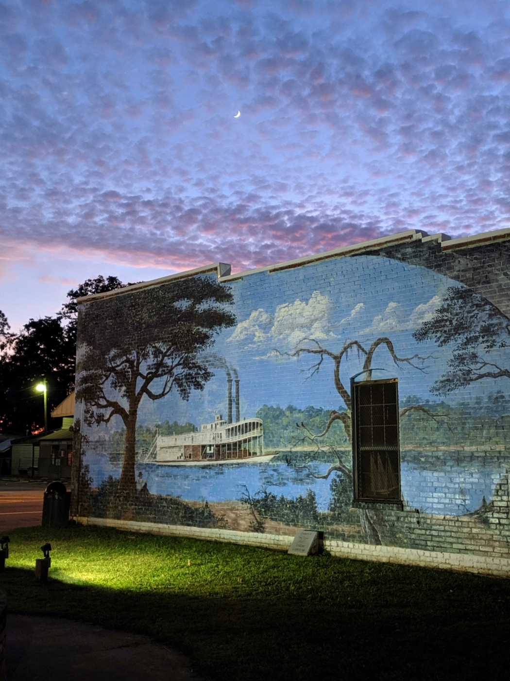 Image of the Chattahoochee Mural painting of a steamboat.